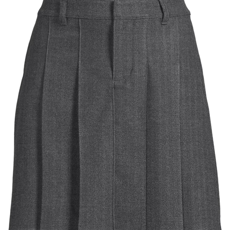 Women's Brushed Flannel Pleated Mini Skirt