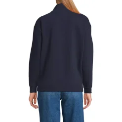 Womens Button Front Sweatshirt