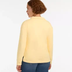 Womens Button Front Sweatshirt