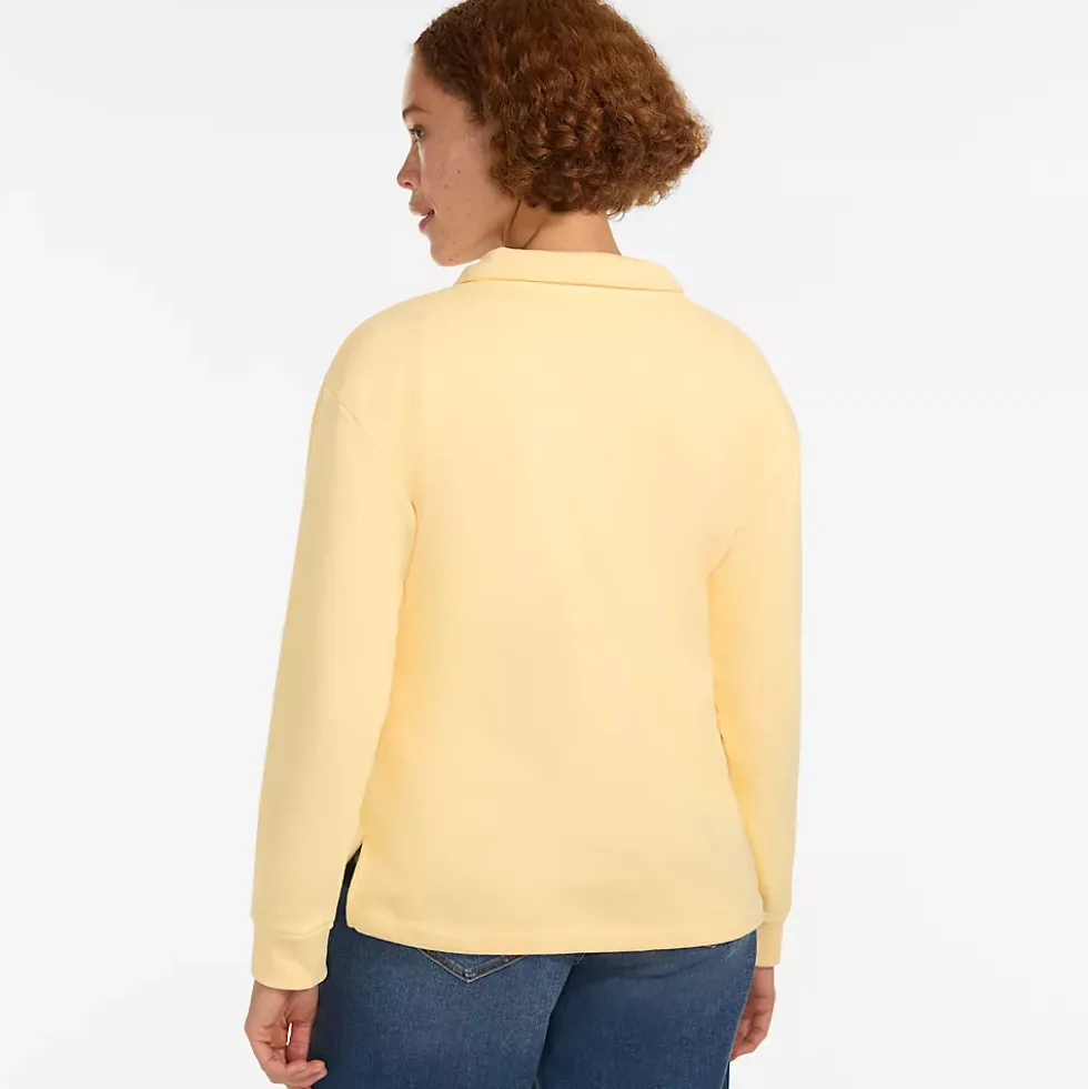 Womens Button Front Sweatshirt