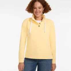 Womens Button Front Sweatshirt