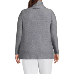 Women's Cable Ottoman Relaxed Long Sleeve Cowl Neck Top