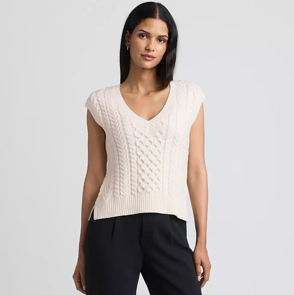 Women's Cable Vest Sweater
