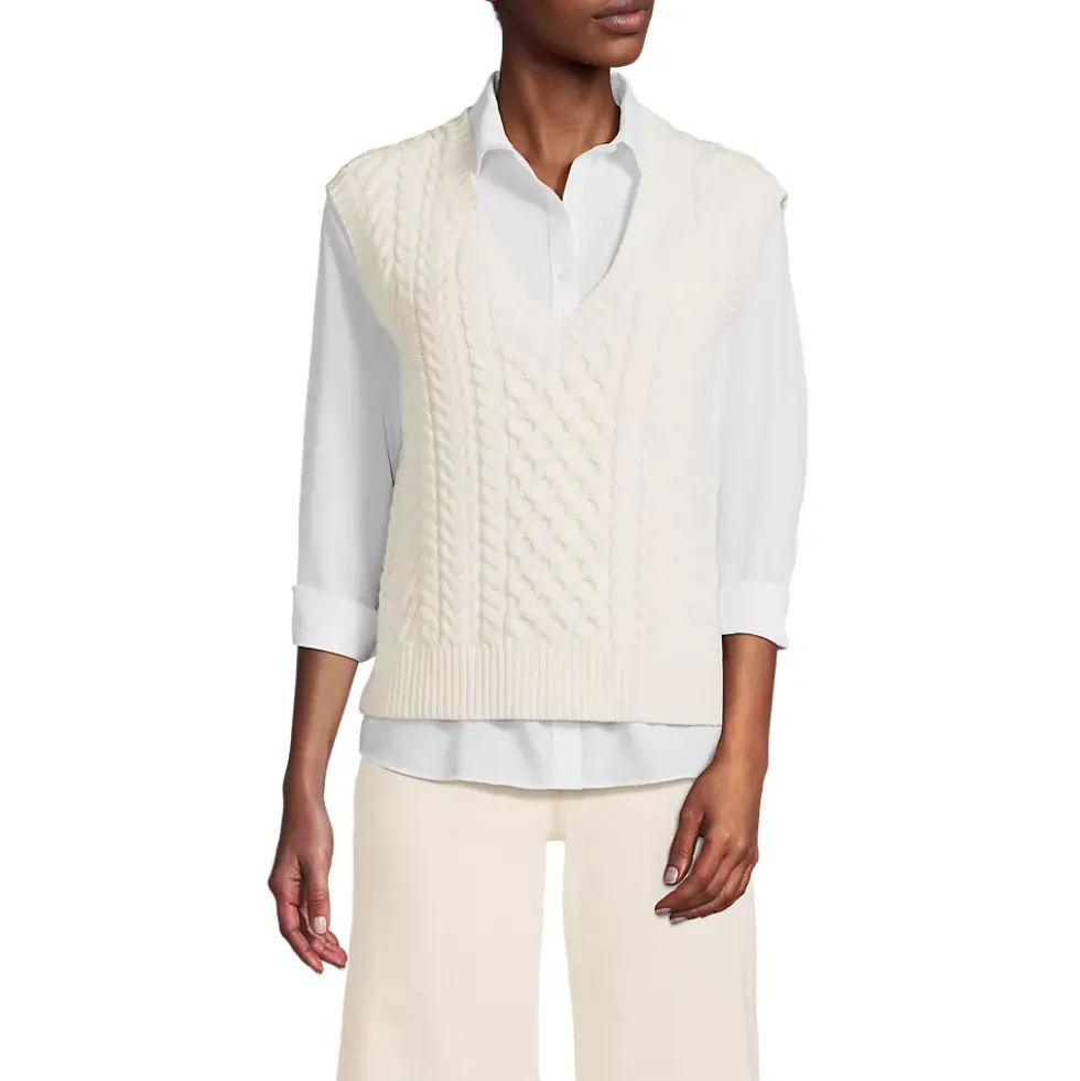 Women's Cable Vest Sweater