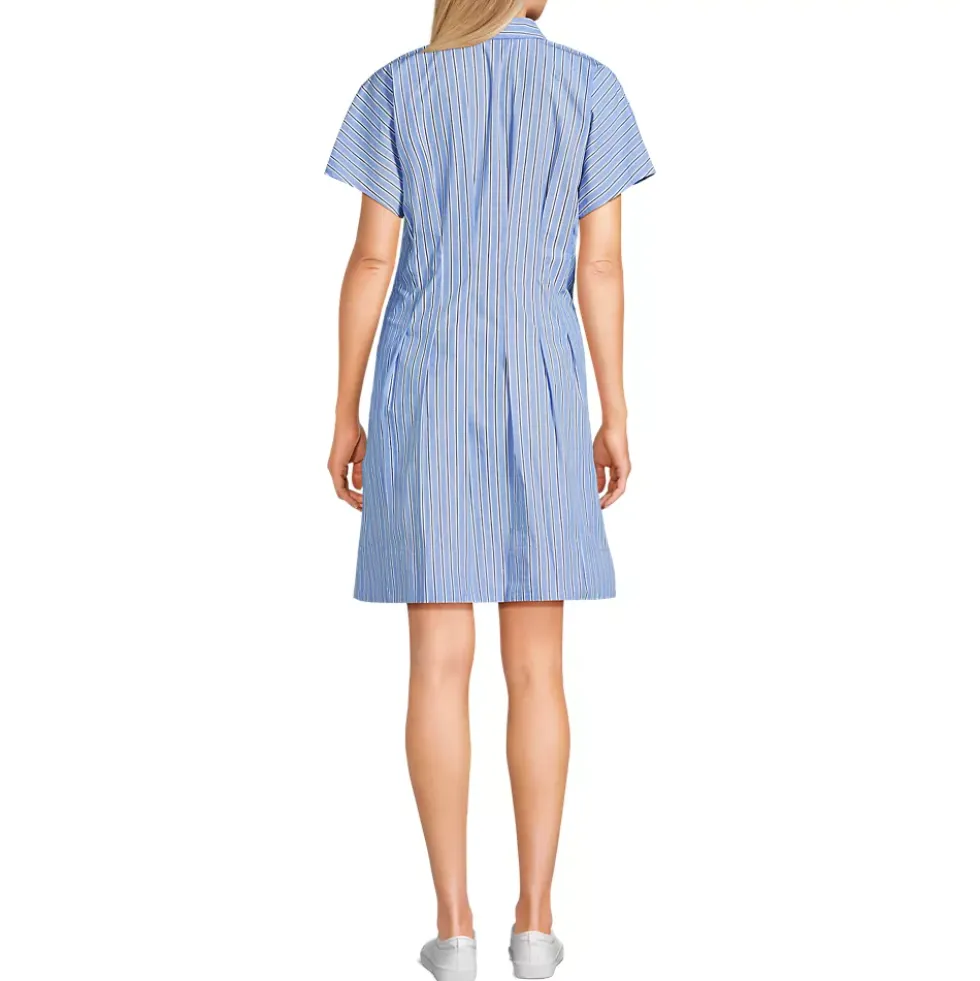 Women's Cambric Above the Knee Shirt Dress