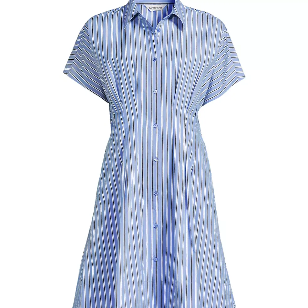 Women's Cambric Above the Knee Shirt Dress