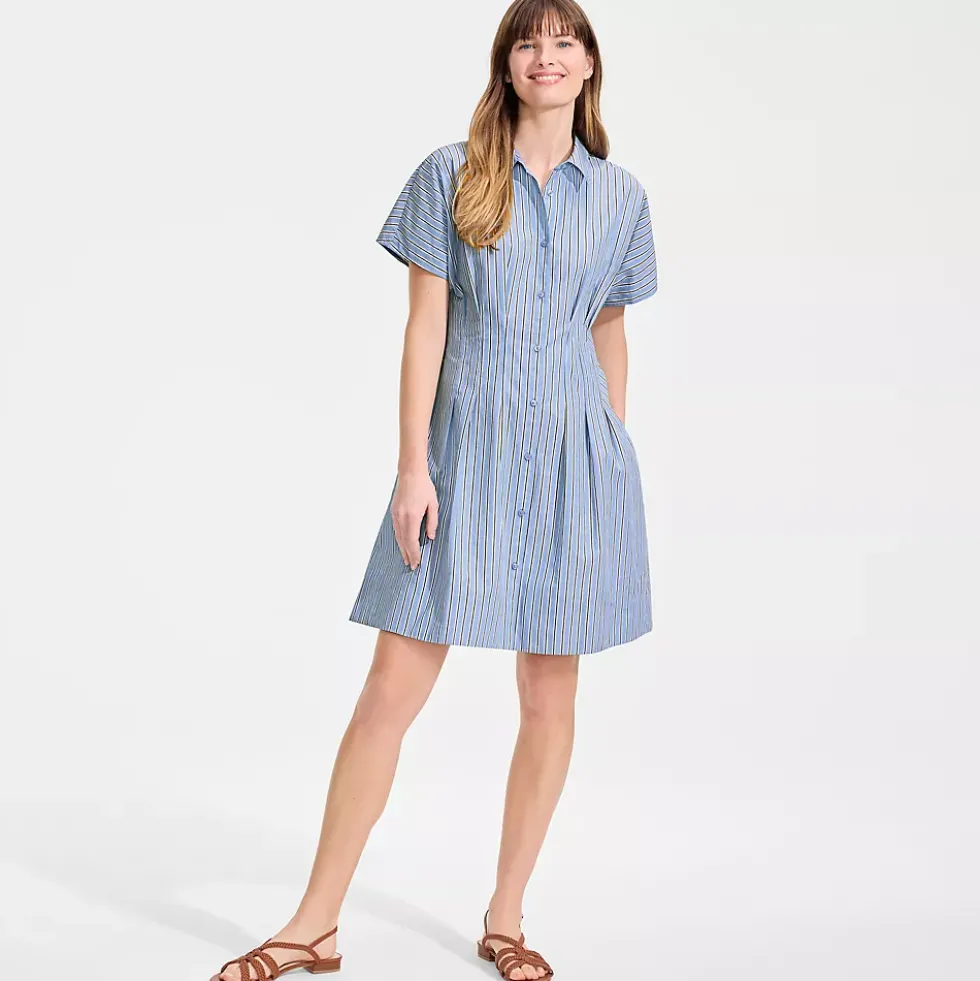 Women's Cambric Above the Knee Shirt Dress