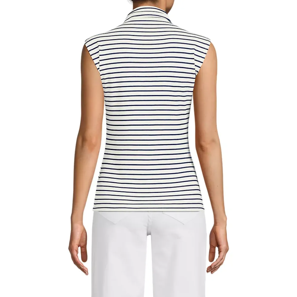 Women's Cap Sleeve Drapey Rib Fitted Funnel Neck Tank