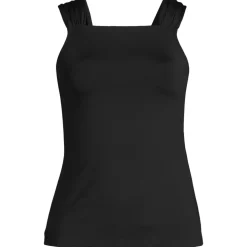 Women's Cap Sleeve High Neck Tankini Swimsuit Top