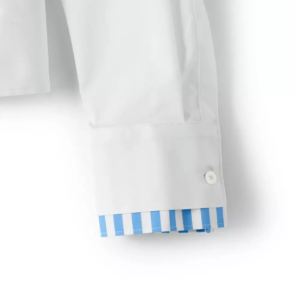 Women's Carefree Cotton Shirt with Removable Bow