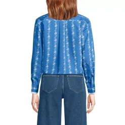 Women's Carefree Cotton Shirt with Removable Bow