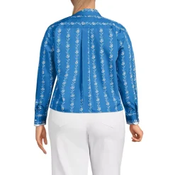 Women's Carefree Cotton Shirt with Removable Bow