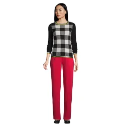 Women's Cashmere Crew Neck Sweater Tee - Jacquard