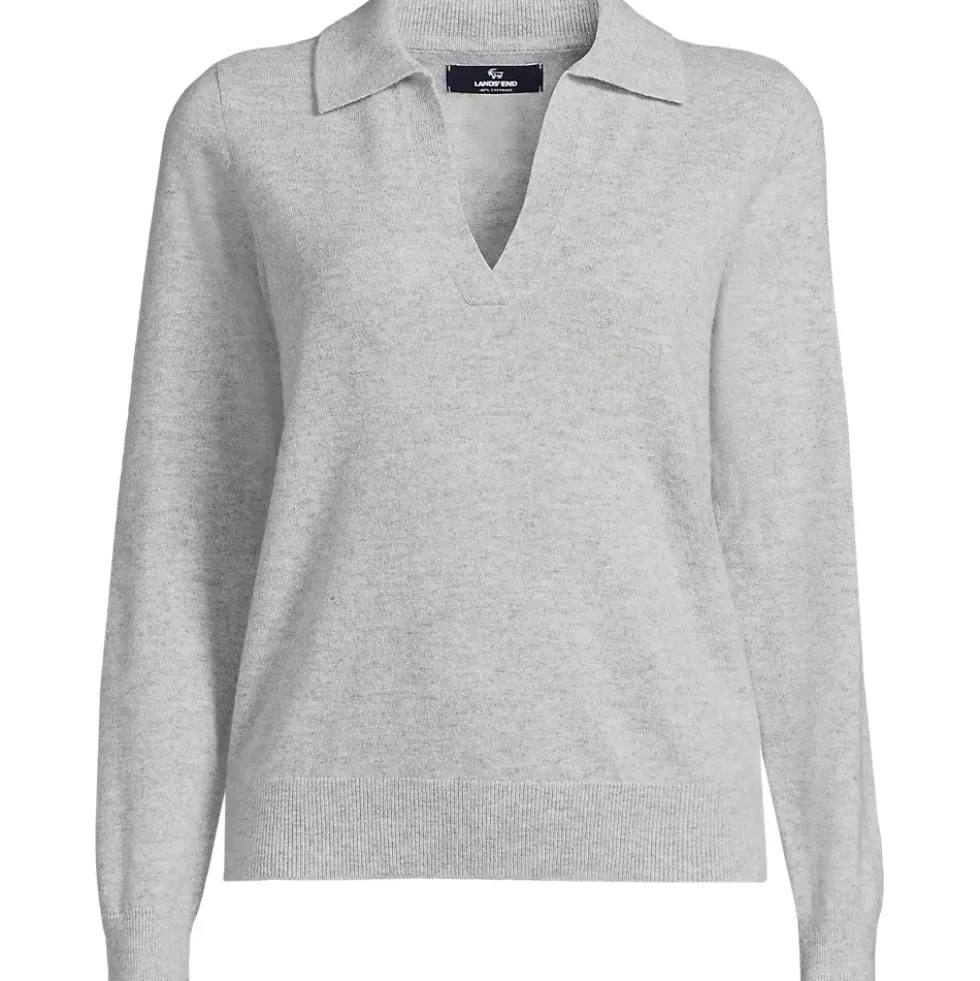 Women's Cashmere Johnny Collar Sweater