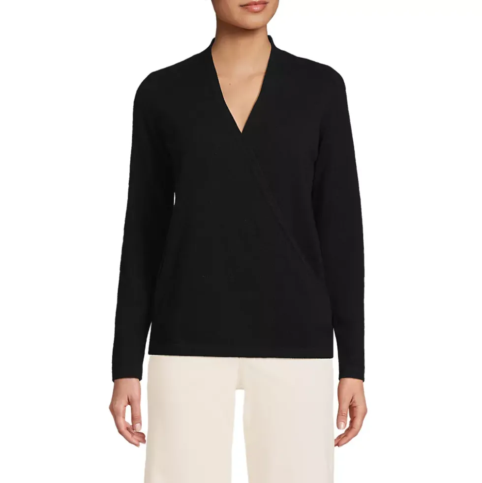 Women's Cashmere Long Sleeve Wrap Sweater
