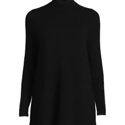 Women's Cashmere Mock Neck Swing Tunic Sweater