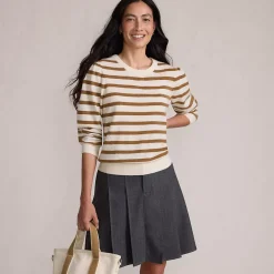 Women's Cashmere Puff Sleeve Crew Neck Sweater