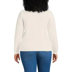 Women's Cashmere Puff Sleeve Crew Neck Sweater