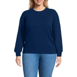 Women's Cashmere Puff Sleeve Crew Neck Sweater