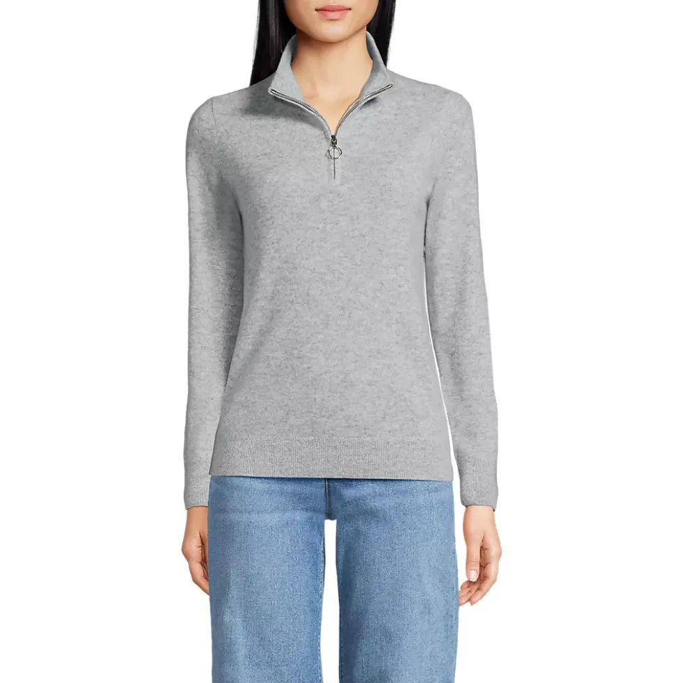 Women's Cashmere Quarter Zip Sweater