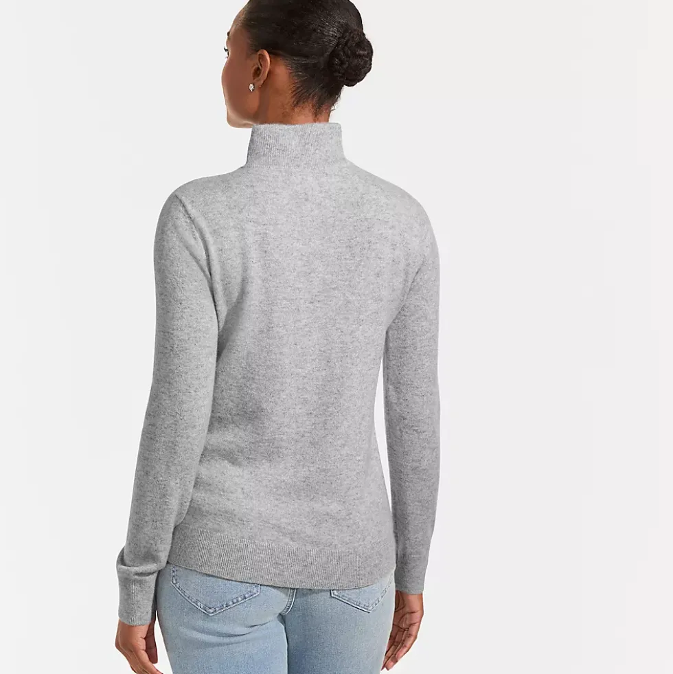 Women's Cashmere Quarter Zip Sweater