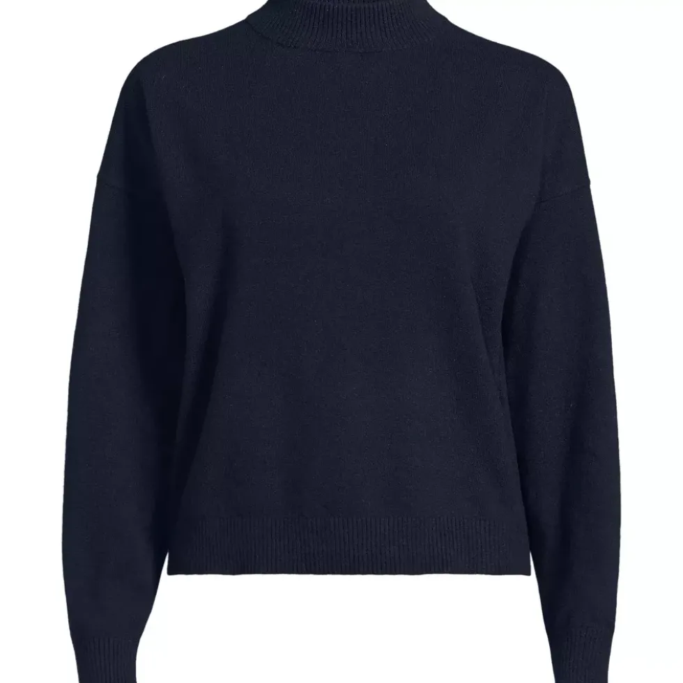 Women's CashTouch Drop Shoulder Mock Neck Sweater