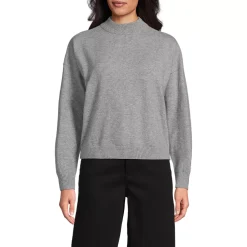 Women's CashTouch Drop Shoulder Mock Neck Sweater