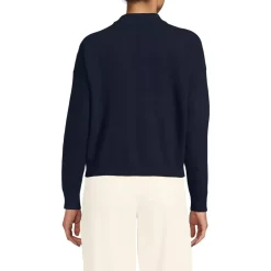 Women's CashTouch Drop Shoulder Mock Neck Sweater