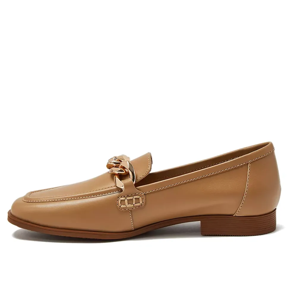Women's Chain Leather Loafers