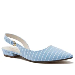 Women's Chambray Slingback Low Heels
