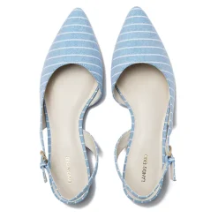 Women's Chambray Slingback Low Heels