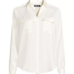 Women's Charmeuse Utility Popover Blouse