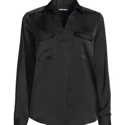 Women's Charmeuse Utility Popover Blouse