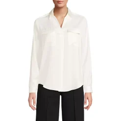 Women's Charmeuse Utility Popover Blouse