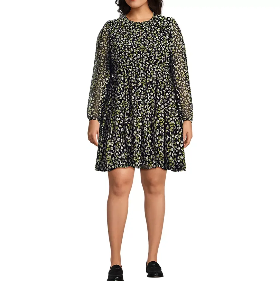 Women's Chiffon Above the Knee Adjustable Dress
