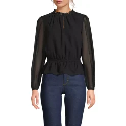 Women's Chiffon Peplum Top