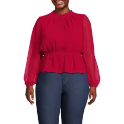 Women's Chiffon Peplum Top