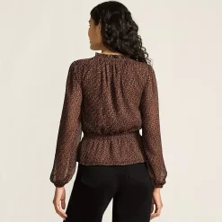 Women's Chiffon Peplum Top