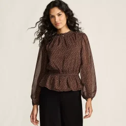 Women's Chiffon Peplum Top