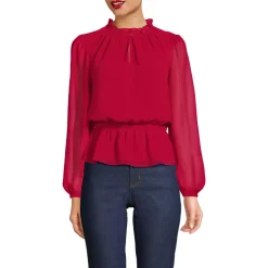 Women's Chiffon Peplum Top