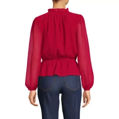 Women's Chiffon Peplum Top