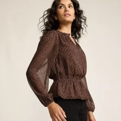 Women's Chiffon Peplum Top