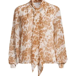 Women's Chiffon Removable Tie Neck Blouse