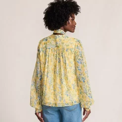 Women's Chiffon Removable Tie Neck Blouse