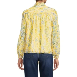 Women's Chiffon Removable Tie Neck Blouse
