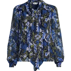 Women's Chiffon Removable Tie Neck Blouse