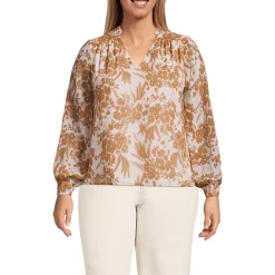 Women's Chiffon Removable Tie Neck Blouse