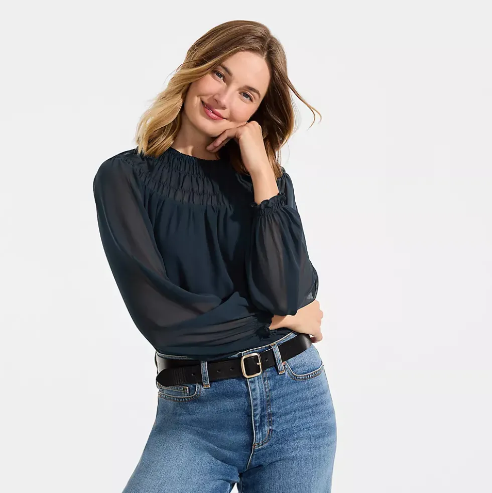 Women's Chiffon Scoop Neck Blouse