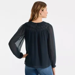 Women's Chiffon Scoop Neck Blouse