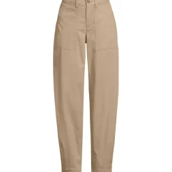 Women's Chino High Rise Barrel Leg Utility Ankle Pants